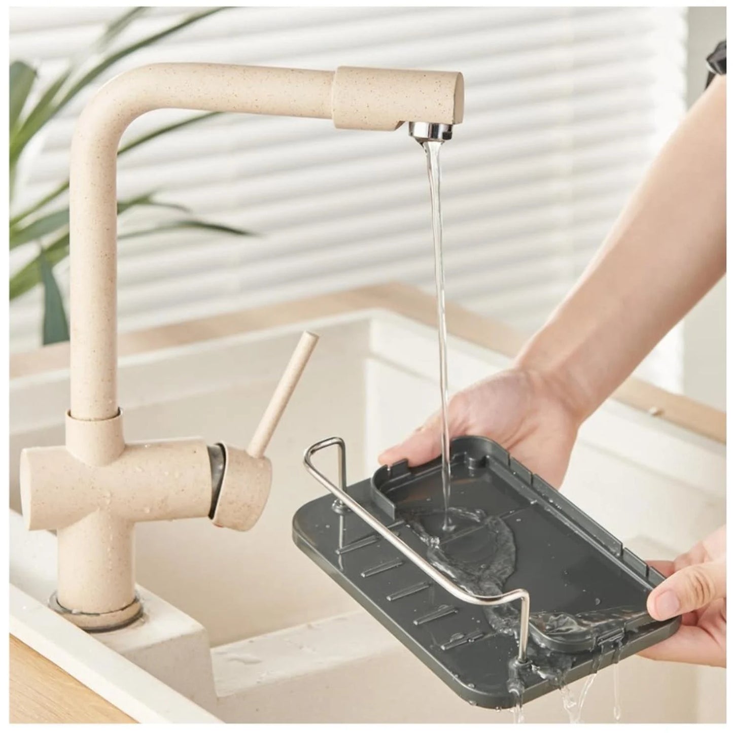 Dispensador de Ayudin Líquido & Escurridor Metálico