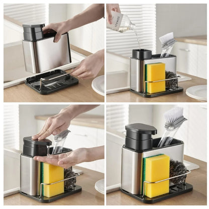 Dispensador de Ayudin Líquido & Escurridor Metálico