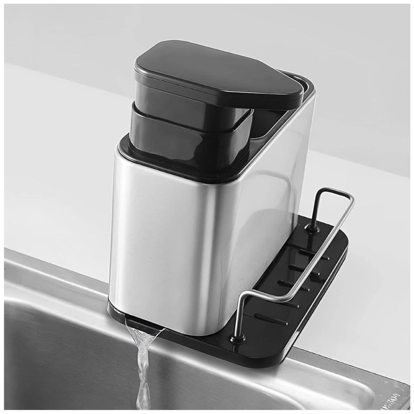 Dispensador de Ayudin Líquido & Escurridor Metálico